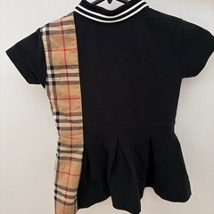 バーバリー　80センチ　半袖ワンピース　黒　キッズ　ノバチェックの画像