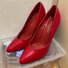 ピンヒール 赤 22.5cmくらい