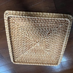 無印ラタンボックス　蓋の画像
