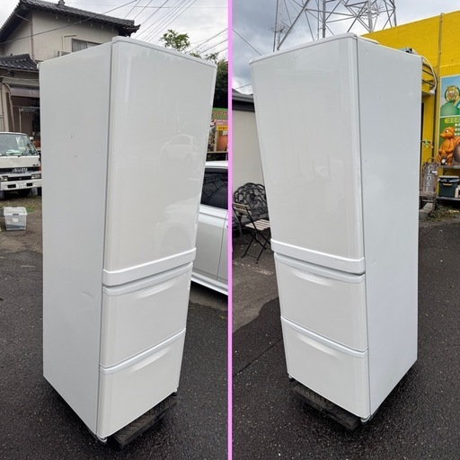 値引◾️三菱3ドアー冷蔵庫370L良く冷えます、自動製氷機付き◾️