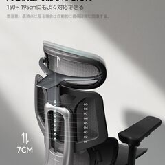 組み立て済　新品E3　PRO　オフィスチェア 椅子 デスクチェ 人間工学 チェア テレワーク 疲れない 人体工学椅 メッシュチェア T字背もたれ 3ゾーンランバーサポート 4Dヘッドレスト 6Dアームレスト 約140度リクライニング メッシュチェア pcチェア パソコンチェア グレー （ 6Dアームレスト オットマン有り）の画像