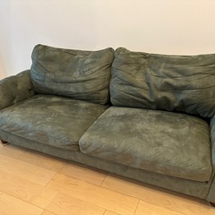 関家具　レザーテックスソファー