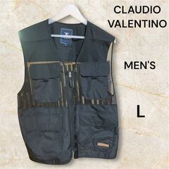 CLADIO VALENTINO ベスト L メンズ メッシュ×...