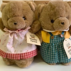 wonder forest ベア クマ ぬいぐるみ 2体セットの画像
