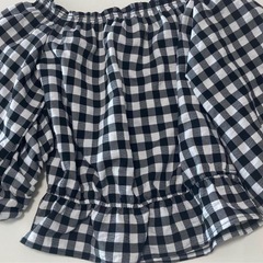 H&M ギンガムチェックオフショルの画像