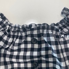 H&M ギンガムチェックオフショルの画像
