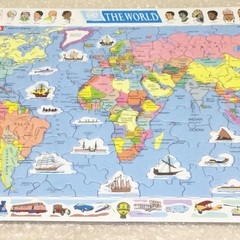 新品　ノルウェー製　ラーセン　ジグシーパズル　世界地図　地図　知育