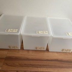 ②【美品】無印良品　ポリプロピレン　収納ボックス　ワイド　深　ク...