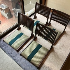 天然木和座椅子4脚セット