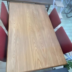 安井家具テーブル＋椅子4脚セット　【リサイクルフカツ岡崎倉庫店】250603NAの画像