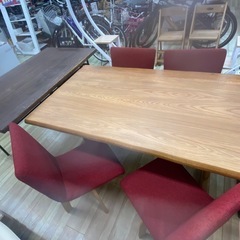 安井家具テーブル＋椅子4脚セット　【リサイクルフカツ岡崎倉庫店】250603NAの画像