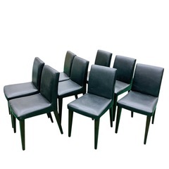  【大田区倉庫引取限定！】 ダイニングチェア 8脚 黒　家具 椅...