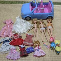 リカちゃん人形のセット、車付き