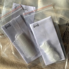 ★極上 モデルルーム使用品 IKEA カーテン SANGLAKA レール紐留めマルチ 2間分( 4枚) フルサイズのまま の画像