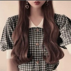 グレイル　襟付きチェック柄ショート丈カーディガン[kz47]
の画像