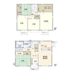 【岩美町大岩・戸建賃貸】★駅近★収納場所豊富★外国人の方歓迎★ペット可能（多頭飼もOK）★5LDK★駐車2台可能★戸建て家賃72000円 - 岩美郡