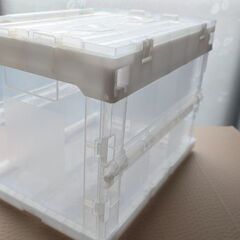 500円　中古　折りたたみコンテナ 蓋付き フタ一体型 20L ...