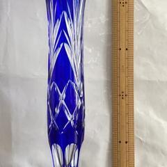 藍 切子 花器 【一輪ざし】