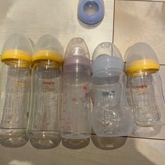 哺乳瓶セット　５本セット　まとめ売り　ビン　プラスチック　ピジョン
