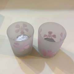 キャンドルホルダー4個、フロスティ桜、ロウソクおまけの画像