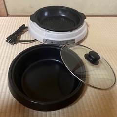 【美品】焼肉プレート付きグリルなべ｜ツインバードの画像