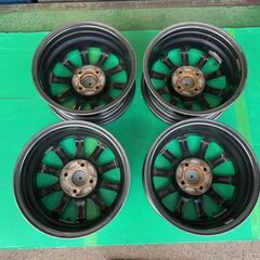 【中古美品☆コンパクトカー適合多種】MANARAY SPORT 14インチアルミホイール ４本セットの画像