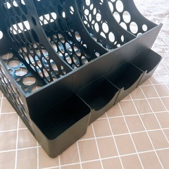 新品⭐️ ファイルラック　卓上ラック　卓上収納 ブラック　縦29×横32×高さ31cmの画像
