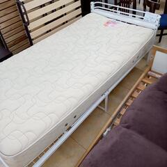 ★ジモティ割あり★ NITORI ベッドフレーム ホワイト H67×D97.5×W210 クリーニング済み OJ9579の画像