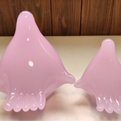 MULTI GLASS  鳥　置物　2個セットの画像