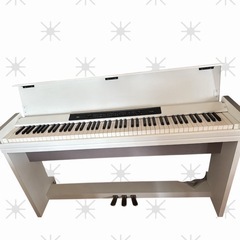 美品 白 電子ピアノ
