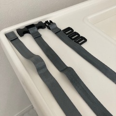 IKEA ハイチェア　ブルー　ホワイト　セット　テーブル付きの画像