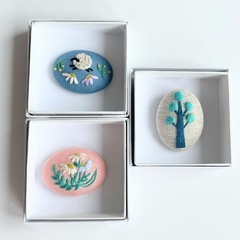 刺繍ブローチ初心者ワークショップ参加者募集🌿材料込¥2200