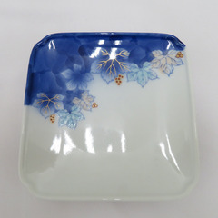 有田焼 食器 深川製磁 銘々皿揃　葡萄柄　箱有 小皿 角皿 5枚セット 【キモノオフ野々市若松店】の画像