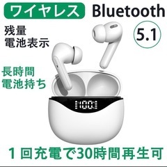 完全無線 音質最高 Bluetooth ワイヤレスイヤホン 重低音再生 20時間の画像