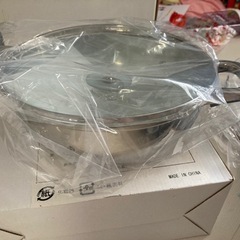 【お取引き中】IHクッカー　ステンレス鍋18cm、26cm セットの画像