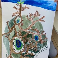 【アトリエべる流山教室】😆🐟🛳大漁旗を描いて、目指せベテラン漁師‼️🎌🐟😆の画像