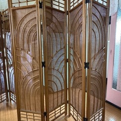 ラタン　パーテーション2個の画像