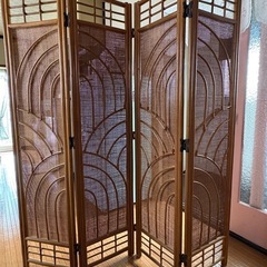 ラタン　パーテーション2個の画像