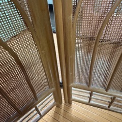 ラタン　パーテーション2個の画像