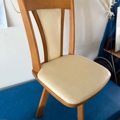 回転椅子 木製 二脚 ロータイプの画像