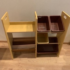【値下げ】絵本ラック、おもちゃ箱、収納