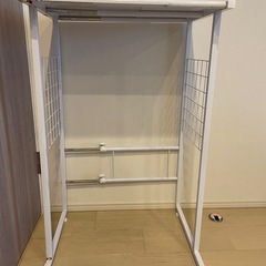 引き取り無料　山善(YAMAZEN) ゴミ箱上ラック　ホワイト ...