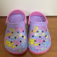 ❤︎18センチ❤︎クロックサンダル❤︎ピンク✖️紫❤︎