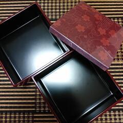 匠二段重　桜唐草　朱の画像