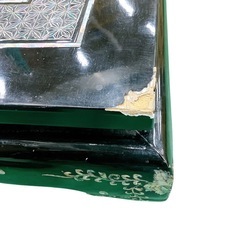  【大田区倉庫引取限定！】 座卓 ローテーブル 黒 蝶鈿細工 漆芸漆器 家具　和室 机現金OK・値下げ相談可！の画像