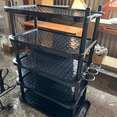 シューズラック、下駄箱、収納、ブラック 新品未使用の画像
