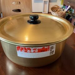 日本製両手鍋　アルミ鍋　30cm　8.9L