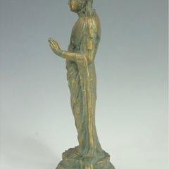 北村西望造 聖観音菩薩像 仏教美術 銅製 銅器　SX236の画像