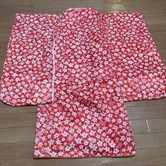 3歳　七五三 被布 着物 巾着 ３点セットの画像