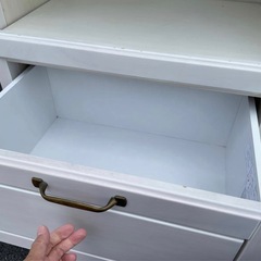 食器棚 ホワイト キッチンボード キャビネット おしゃれ ニトリの画像